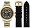 GUANHAO Men's Automatic Mechanical Diving Watch， 40mm Luminous Dial， 100M Waterproof， Luxury Fashion Business Casual Sport Designer Genuine Watch with Calendar， Rubber/Stainless Steel Strap