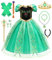 YYDSXK Robe Reine des Neiges Elsa Anna avec Couronne, Déguisement Princesse pour Cadeau Fille, Ensemble Cosplay