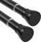 Black Shower Curtain Rail Extendable Curtain Poles 70-130 cm 2Pack Net Curtain Rods Tension Rods for Curtains Extendable Shower Curtain Rod Telescopic Curtain Pole No Drilling for Windows