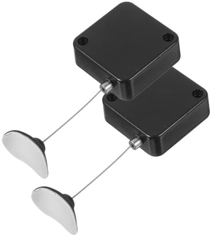 Automatisches Stahlkabelschloss mit Fernbedienung, 2 Stück, Schwarz