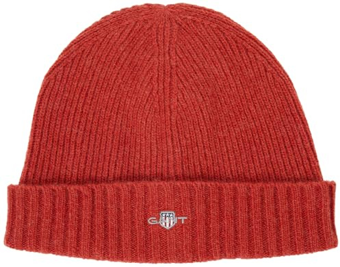 Gant Unisex Shield Wool Beanie-Mütze, MODERN Rust, Einheitsgröße EU