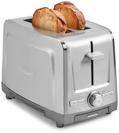 Cuisinart Core Collection 2-Slice Toaster | Extra-Long Slots for Artisan Bread | Bagel Setting |High-Lift Quickview | Single Slice & Defrost Functions | +30sec Toast Boost|Removable Crumb Tray