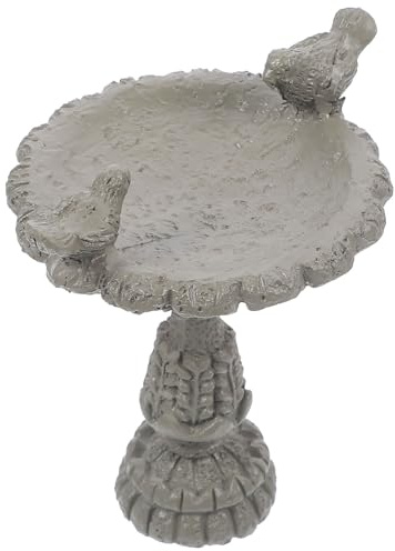 ifundom 12 Miniature Dollhouse Garden Decor Outdoor Resin Fountain with Bird Micro Vintage Accessories for Tiny House Sand Table