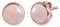 Engelsrufer Damen Ohrstecker Rosengold aus vergoldetem Sterling Silber und Rosenquarz Stein, Steckverschluss, nickelfrei, 10mm, ERE-RQ-STR