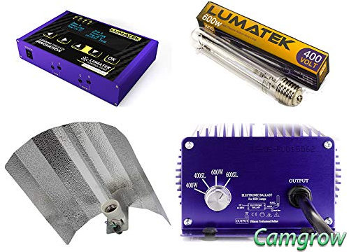 Lumatek Ultimate 600w 400V Pro Digital Ballast, Bulb & Shade Hps Grow Light Kit (Full Kit with Panel - Ballast - Bulb & Reflector)