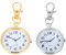 2 stücke Vintage taschenuhren mit großem zifferblatt Uhren brosche Quarz hängen Uhr Geschenk Uhr für Arzt ältere mit Haken (Gold Silber)