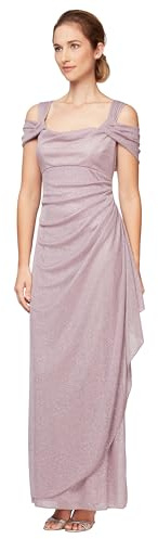 Alex Evenings Robe Longue à épaules dénudées pour Femme Taille Petite et régulière - Rose - 38