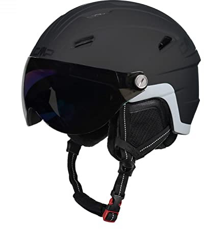CMP - Casco da sci per bambini Wj-2 con visiera, Nero, XS