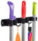 Huryfox Mop and Broom Holder Wall Mounted - Sturdy Stainless Steel Rack with Utility Hooks, Adjustable Design and Multiple Storage Organiser Options, Perfect for Garage, Kitchen, Laundry, and Bathroom