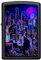 ZIPPO – Sturmfeuerzeug, Cyberpunk Skyline, Color Image, Black Matte, nachfüllbar, in hochwertiger Geschenkbox
