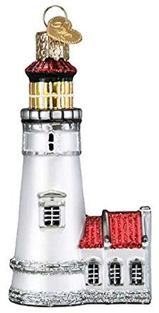 Old World Christmas Heceta Head Leuchtturm geblasenes Glas 2020 Einzigartige Weihnachtsschmuck für Weihnachtsbaumschmuck