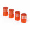LGBWF 4Pcs Auto Reifenventil Ventilkappen, für Chevrolet Groove EV 2024 Wasserdicht Staubkappen Anti-Diebstahl Dichtung Valve Caps, Car Zubehör,F-Orange