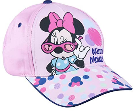 Cappello per Bambini di Minnie - Rosa - Da 2 a 8 Anni - Con Cotone e Poliestere - Berretto per Bambini con Strappo sul Retro Regolabile - Prodotto Originale Ideato in Spagna