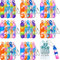 Lot de 32 porte-clés Pop It Fidget Toys pour enfants, porte-clés Poppet Pinata Noël Réveillon de Noël Boîte de cadeau pour enfants Cadeaux sensoriels pour filles et garçons