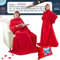 Lucadeau Kuscheldecke mit Ärmeln, Geschenke für Frauen zum Ostern, Muttertag, Geburtstagsgeschenk für Mama Freundin, zuhause Camping Reise150x200 cm (Rot)