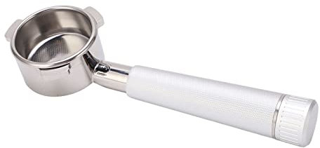 Porte-filtre sans Fond de 54 Mm, Porte-filtre à café Expresso en Acier Inoxydable à 3 Oreilles, Porte-filtre sans Fond de 54 Mm, Accessoires de Machine à café pour la Série (Argent)