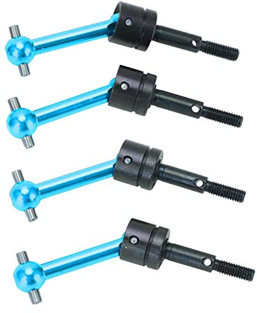 RC Car CVD Antriebswelle, 4pcs Metall Aluminiumlegierung CVD Antriebswelle kompatibel mit Tamiya TT01 TT02 1/10 RC Car 70 mm, Universalantriebswelle Zubehör (Blau)