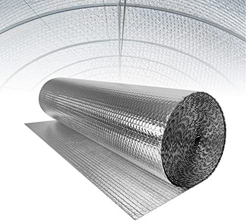 YARDIN Pellicola riflettente per termosifone, 3-4 mm, per tetto, pavimento, pareti, doppio strato, isolamento in alluminio, non tossico, isolamento termico, insonorizzato (1 × 15 m)