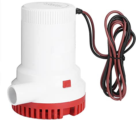 Pompa di sentina elettrica 2000GPH, pompa di sentina per barche 12V Pompa di scarico dell'acqua per barche Accensione marina Parti nautiche protette