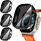 Diruite 3-Stück Hülle für Apple Watch Ultra/Ultra 2 49mm Schutzhülle Anti Spy,Hard PC Rundum Ultradünne Schutz Case für iWatch Ultra/Ultra 2 49mm Privatsphäre Glas Displayschutz