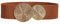 Weenkeey Ceinture élastique pour femme, ceinture de taille large, ceinture tendance avec double boucle ronde pour robe, chemises, manteau, taille unique, marron, 70cm-80cm (27.5inch-31.5inch)