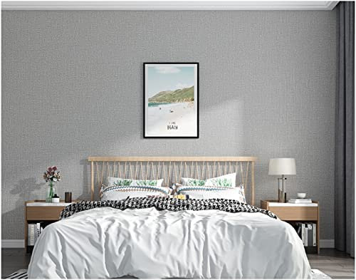 CULTS Helles Khaki Vliestapete 9,5 m x 0,53 m Einfarbig Tapete Modernes Design Leinenkorner Tapete für Flur Wohnzimmer Schlafzimmer Büro
