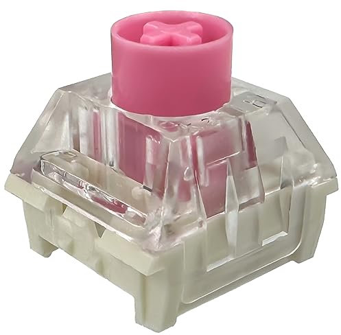 Zjmehty Silent Keyboard Switches,Kailh Box Silent Pink Switches for Mechanical Keyboard,3-pin 35gf Linear/Typing&Gaming/Waterproof Switches(Mute Pink,36Pcs)
