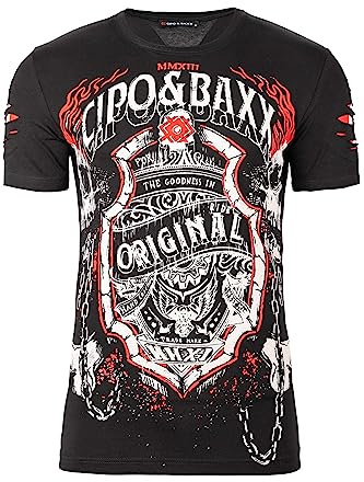 Cipo & Baxx Herren T-Shirt CT772 Schwarz M