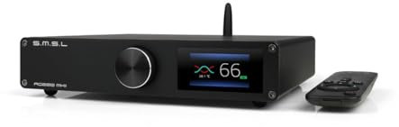 SMSL AO200 MKII Amplificateur Audio HiFi Stereo, MA5332MS Ampli 160W 2.1 Canaux Classe D, Amplificateur Bluetooth/USB/RCA/XLR pour Subwoofer/Enceintes passives