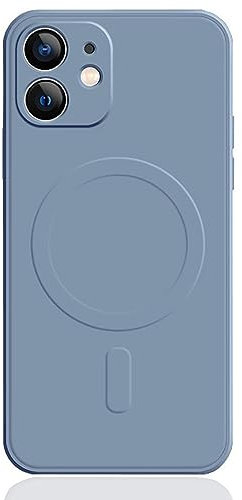 Mixroom - Custodia Cover per iPhone 11 in TPU Silicone Morbido Compatibile con MagSafe Accessori con Cerchio Magnetico Integrato Blu Chiaro