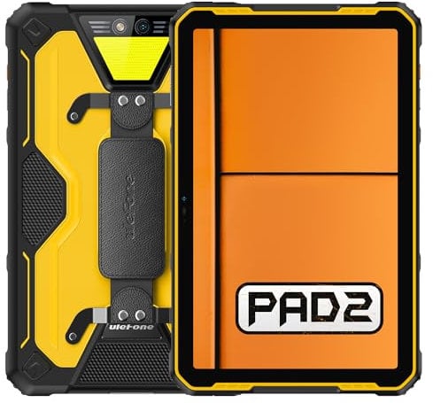 Ulefone Armor PAD 2 Outdoor Tablet, 11'' 2K 500nits Display, 16GB+256GB, IP68 Wasserfest Android 13, 18600mAh Batterie, LED-Licht, Dual SIM 4G(3 Kartensteckplatz), 48MP Kamera,GPS NFC WiFi 6 Gelb