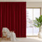 PONY DANCE Wohnzimmer Vorhänge mit Kräuselband für Schienensystem Extra Breite Gardine Rot Blickdicht 1er Set H 245 x B 300 cm Verdunklungsvorhänge Thermogardinen Hitzeschutz
