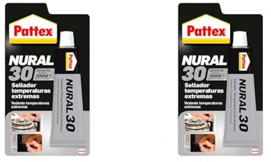 Pattex - Sellador temperaturas extremas (2 unidades de 140 gramos, negro, resistente al agua, silicona o poliuretano)