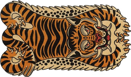 wash+dry Fußmatte, Dragon Tiger 90x150cm, innen, waschbar, randlos, bunt