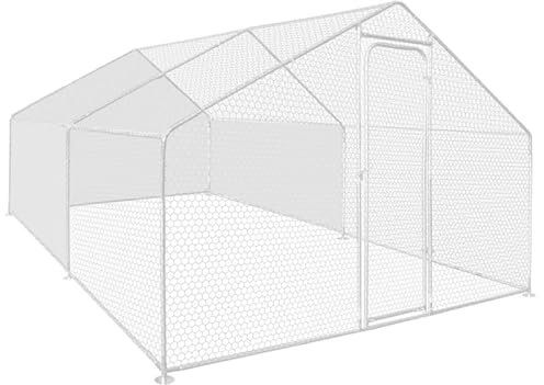 IDMarket - Bâches Waterproof Blanches 1 arrière + 2 côtés 150 GR pour enclos poulaillers