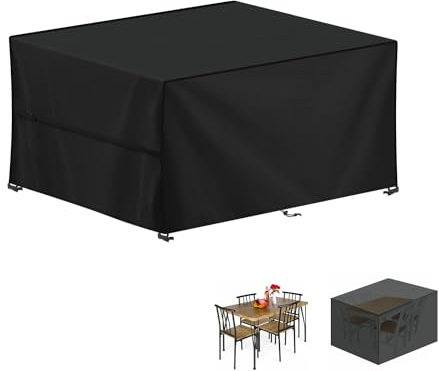 LAMUNI Abdeckung Gartenmöbel Schutzhülle für Gartentische, 130x80x70cm Loungemöbel Abdeckung Wasserdichte Gartenmöbel Abdeckplane Winterfest 420D Oxford Abdeckhauben für Tische, Stühle, Sofas
