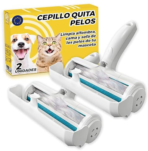 The Inventions Emporium Quita Pelos Mascota Pack de 2 uds - Cepillo Gatos Quitapelo - Rodillo Quitapelos Mascotas - Quitapelos Mascotas