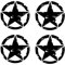 Autoaufkleber, Destroyed Military Star Aufkleber US Army, 4 Stück modifizierte fünfzackige Vinyl-Aufkleber für SUV, LKW, Motorrad, Militär, Stern für Geländewagen (Schwarz, 15 x 15 cm)