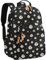 Leaper Sac à dos d'école, sac de voyage, cartable pour femme Motif floral résistant à l'eau, Marguerite noire, L, Sacs à dos traditionnels
