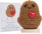 XBOCMY Pocket Hug Positive Kartoffel, Positive Potato Herzform Glücksbringer, Kreative Strickwolle Kartoffel Puppe mit Positiver Energiekarte, Geschenke für Mama