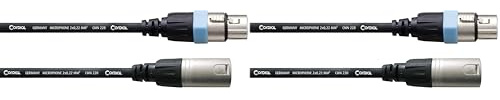 CORDIAL Kabel micro XLR 50 cm Kabel MICROPHONE Essentials symmetrisch Rean (Packung mit 2)