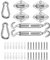LATRAT Kit de Fixation Voile d'ombrage, Soleil d'ombrage kit de Fixation pour Triangle Carré Rectangle (40 pièces)