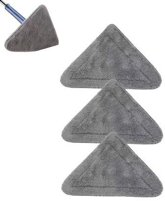 Testine di ricambio triangolari per la pulizia, girevoli a 360°, regolabili, in microfibra, riutilizzabili, imitazione a mano, ad asciugatura rapida, panni per la pulizia di pareti, finestre,