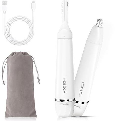 HEBECA Nasenhaartrimmer Herren Frauen - 2 in 1 Nasen Und Ohrhaartrimmer Herren Portble - Augenbrauenrasierer Elektrisc Wiederaufladbare