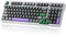 YUNZII B98 Wireless Mechanical Keyboard, Hot Swappable Custom Gaming Keyboard with Numpad, Pre-lubed Linear Switches,Gasket Mounted RGB Keyboard for Win/Mac/Android/iOS (grey, cocoa cream v2)