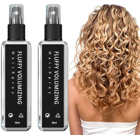 Natural Plant Protein Hair Thickening Spray, Analoguey Hair Spray, Fluffy Volumizing Hair Spray for Fine Hair Thin Hair, Magic Styling Gel, Non Greasy & Non Sticky(30ML*2pcs)