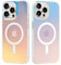 ÁRBOLORO Magnetisch Hülle für iPhone 16 Pro Max 6,9 Zoll Kompatibel mit MagSafe, Irisierend Farbverlauf Handyhülle Stoßfeste Kratzfest Holografisch Case Farbwechsel Effekt Matt Bunt Schutzhülle