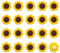 Heoclao Sonnenblumenmagnet, 20 Stück, Gelb, Sonnenblume, Harz, Kühlschrankmagnete, Dekorative Magnete, Natur, Fröhlich