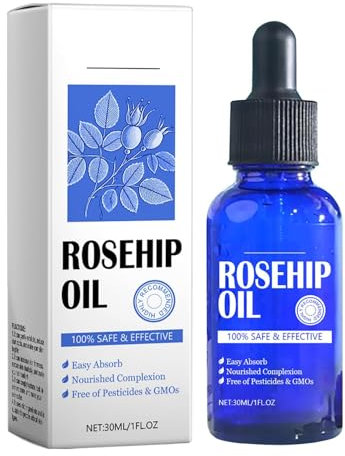 Huile de Rose Musquée Bio,Rosehip Oil Facial Skin Care Serum Moisturizer Face Oil Vitamin C Vitamin E for Reducing Appearance of Sun Damage Skin Age Spots Wrinkles 30ml (1)