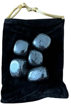 5 Piedra Natural Hematita- 5 Cristales Pulidos Hematita con Propiedades Energéticas, Hematita pulida (Hematita, 5 PCS)